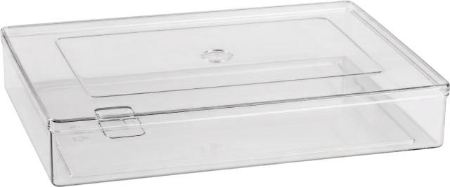 Crystal Sari Box — injection-moulded transparent plastic box