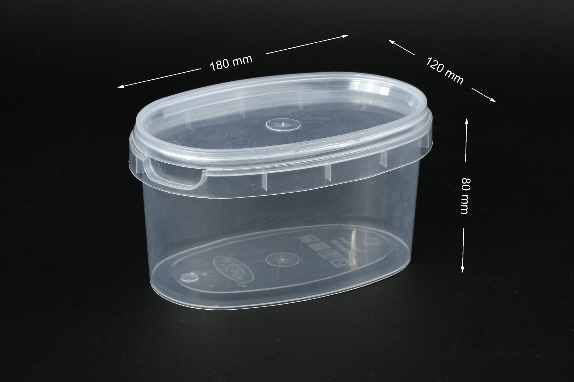 500ml Oval Tamper-Proof Ice Cream Container — Dairy Product & Ice-cream Containers 