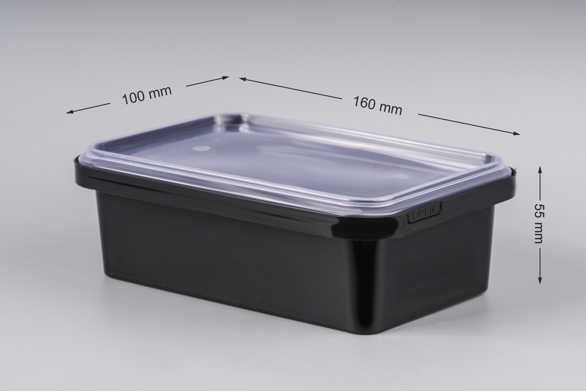 750ml Black Plain Tamper-Proof Dates Box — image 1