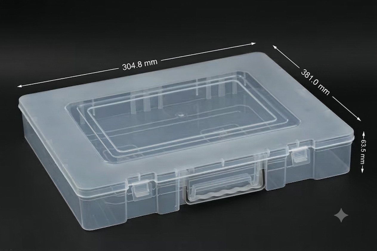 12x15 Rajkumari Transparent Plastic Saree Box — image 1