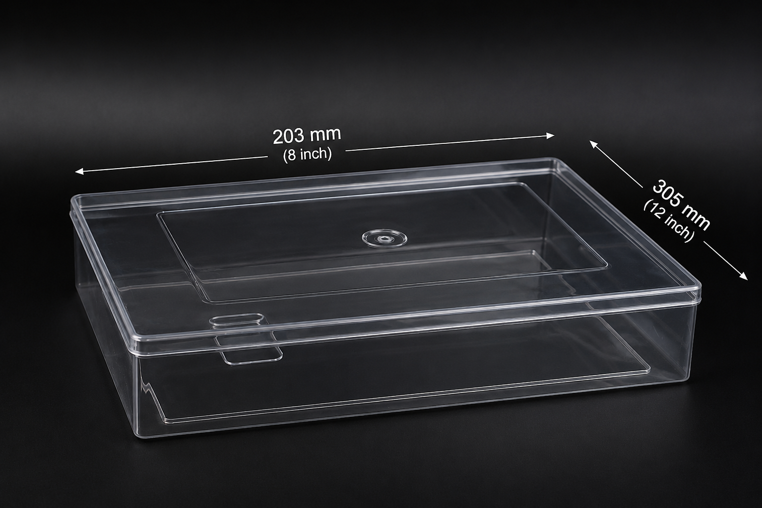 8 × 12 Crystal Transparent Saree Box — image 1