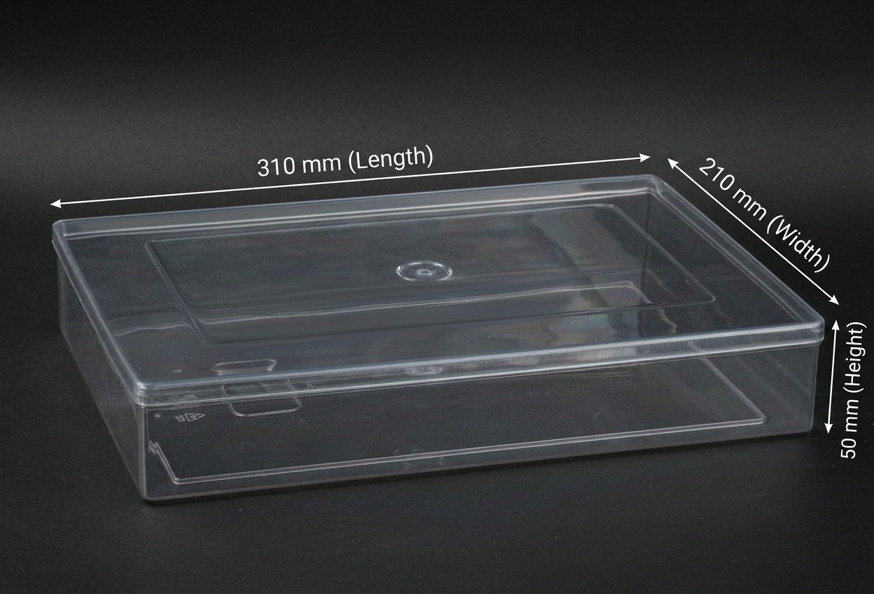 8x12 Crystal Transparent Saree Box — Plastic Saree Box