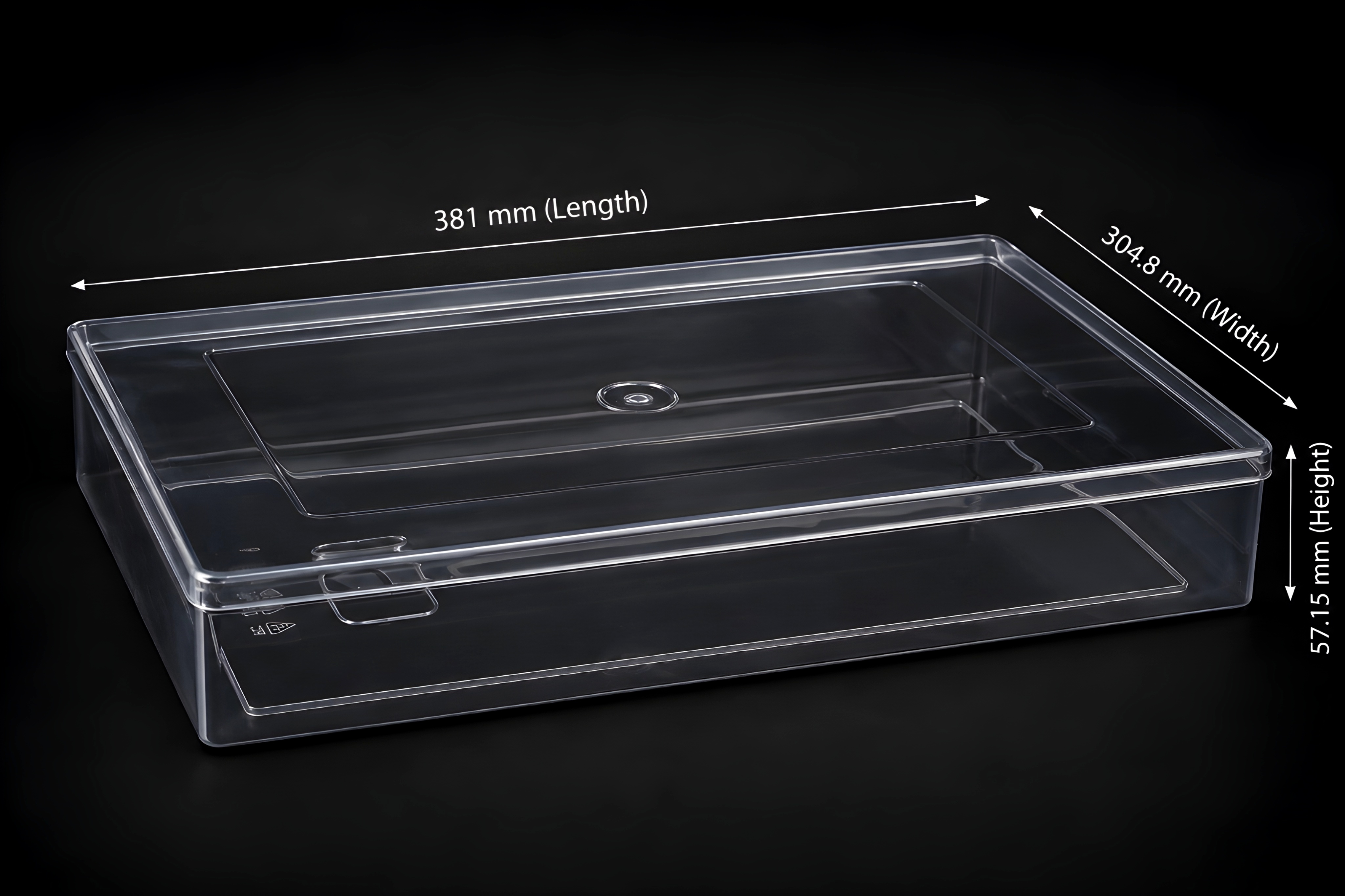 12x15x2.25 Crystal Transparent Saree Box — image 1