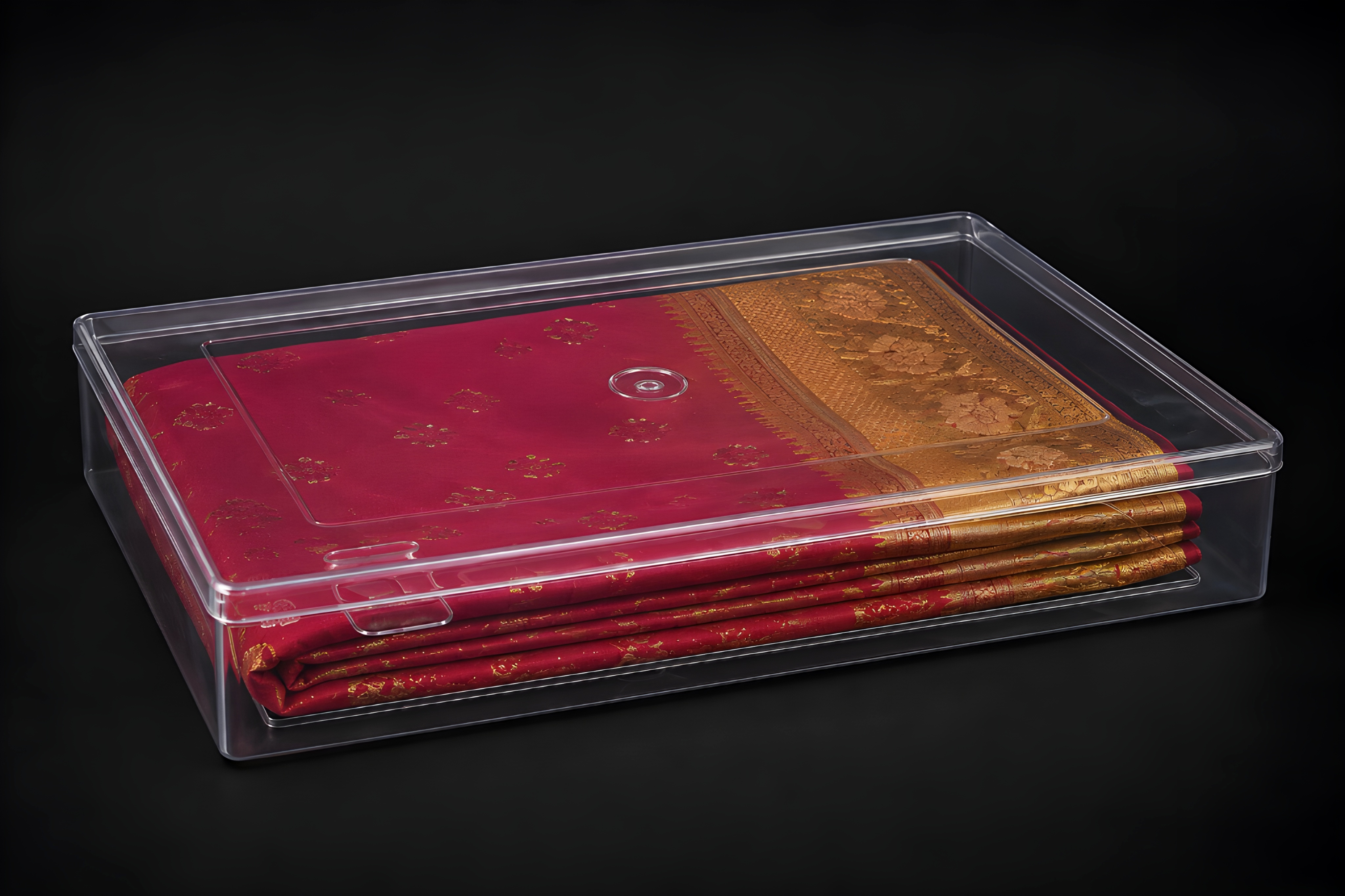 12x15x2.25 Crystal Transparent Saree Box — image 2