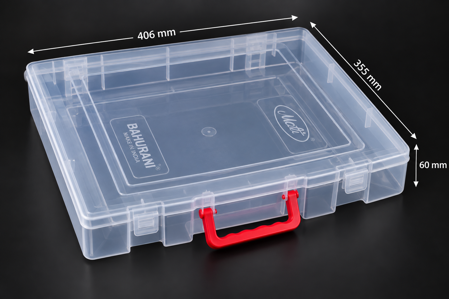 14x16  Bahurani Transparent Plastic Saree Box — Plastic Saree Box